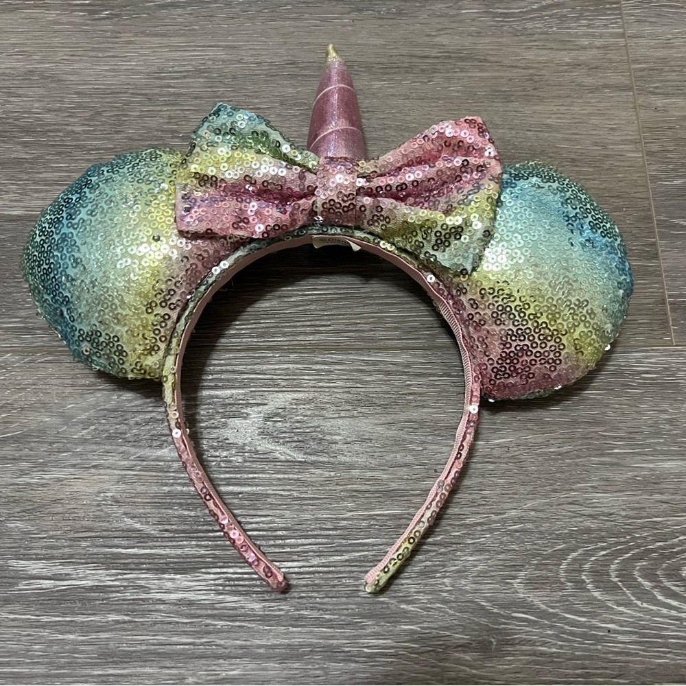 Disney Pastel Rainbow Unicorn Ears Headband